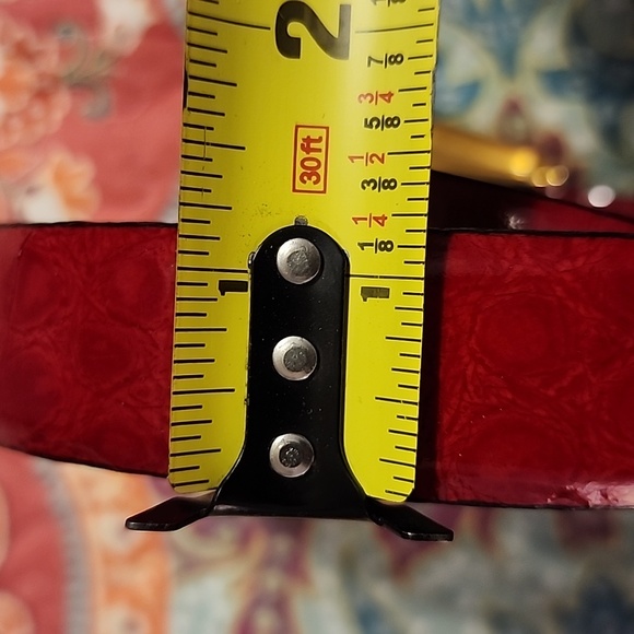Vintage Worth Red Patent Leather Belt | Size Large